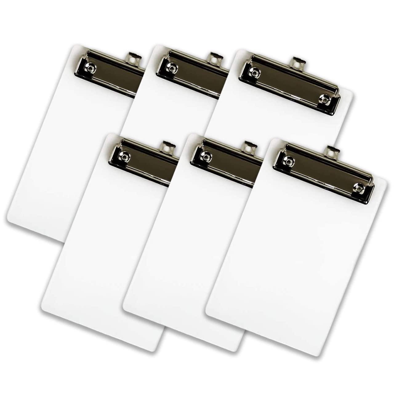 RERACO A6 クリップボード ミニサイズ 小さい クリップバインダー セット 縦型 縦 白 透明 バインダー メモパッド