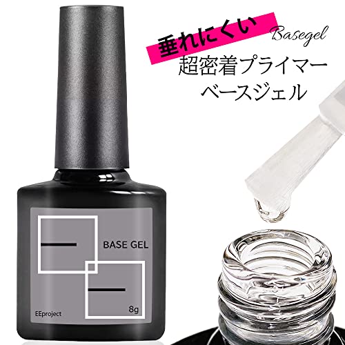LULUGEL ジェルネイル ベースジェル 8g ポリッシュタイプ サンディング不要 ベースコート ネイル ベース ネイルジェル ベースジェルネイル led ネイル用品 (ベースジェル 8g)
