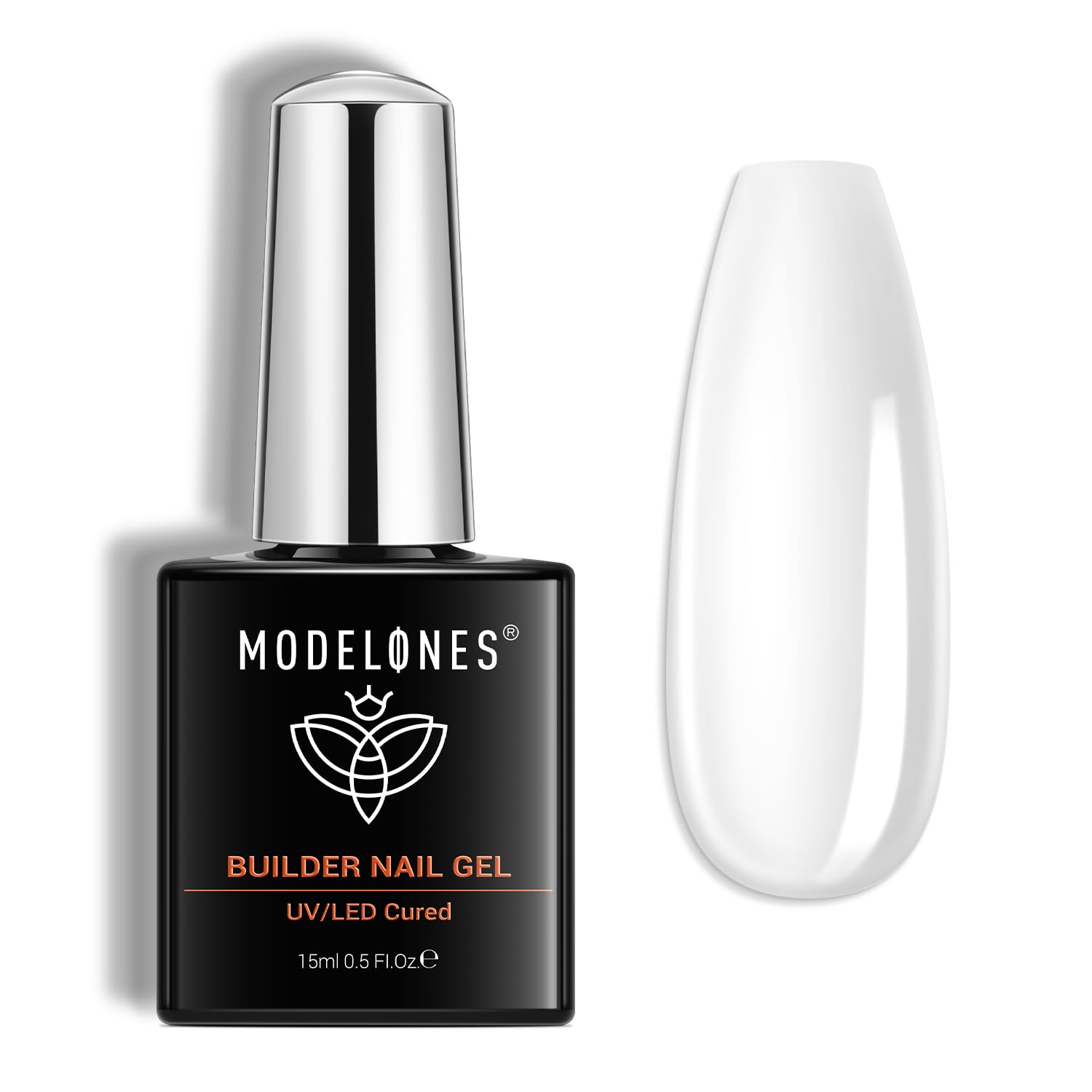 Modelones HEMAフリー ビルダージェル 15ML 7 in 1ジェルネイル用ビルダージェル ボトル入り 強化剤 長さだし用 ベースコート UV硬化 付け爪ネイルアート用（クリア）