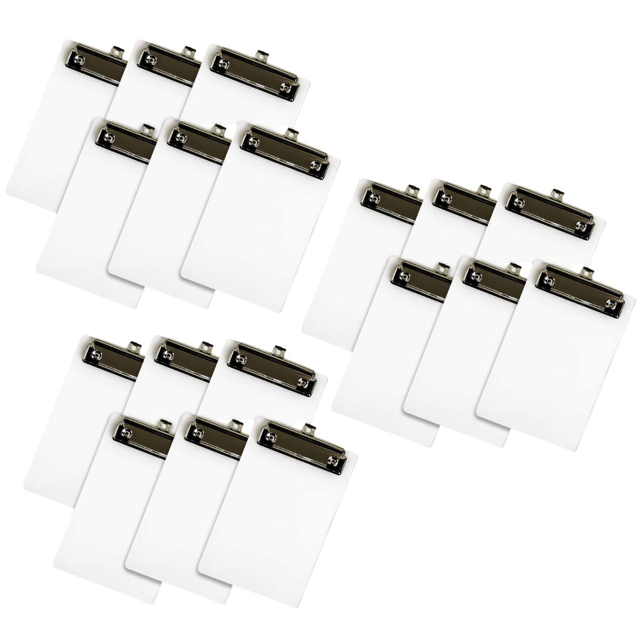 RERACO A6 クリップボード ミニサイズ 小さい クリップバインダー セット 縦型 縦 白 透明 バインダー メモパッド (18点セット)